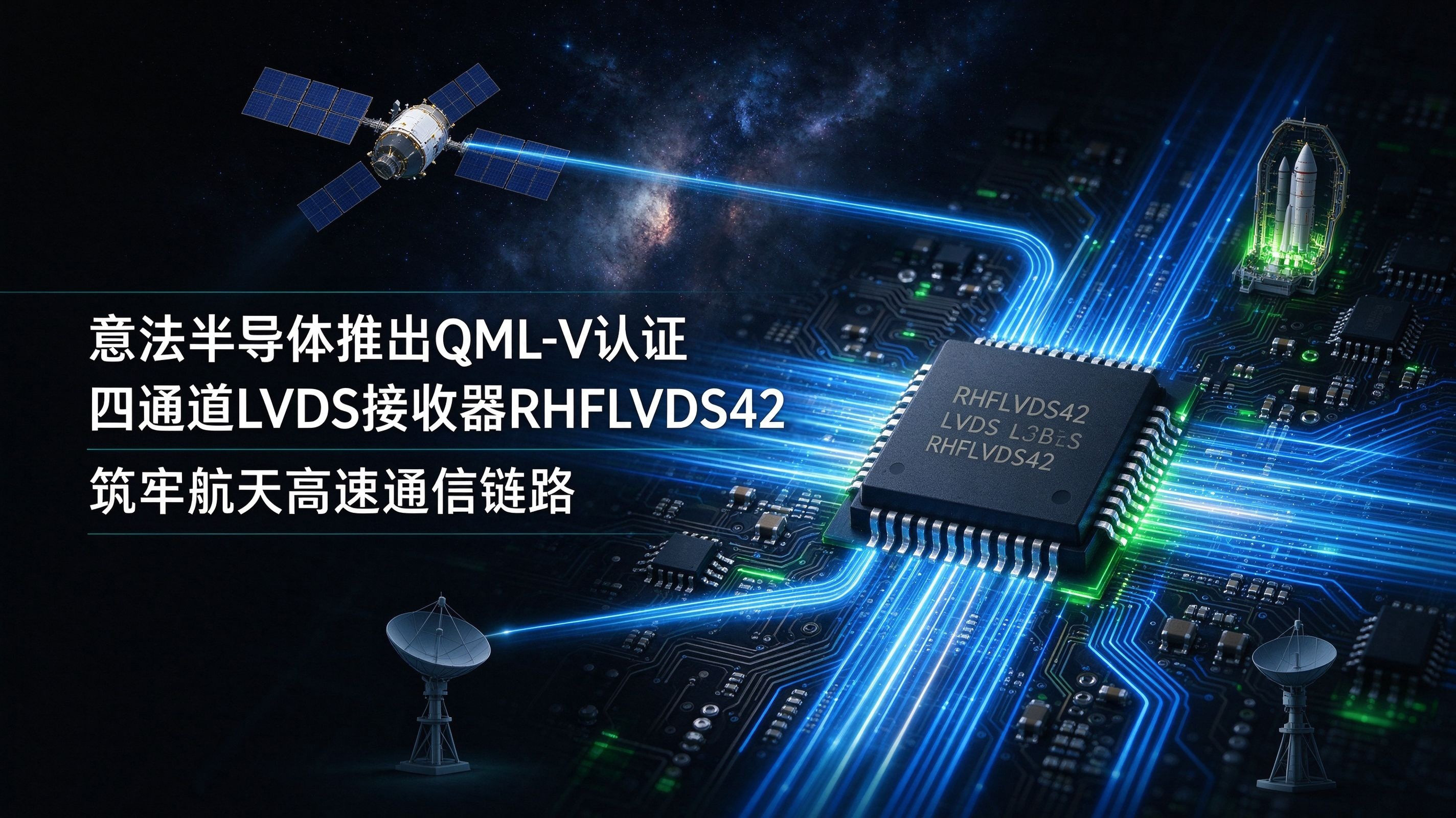 意法半导体推出QML-V认证四通道LVDS接收器RHFLVDS42,筑牢航天高速通信链路