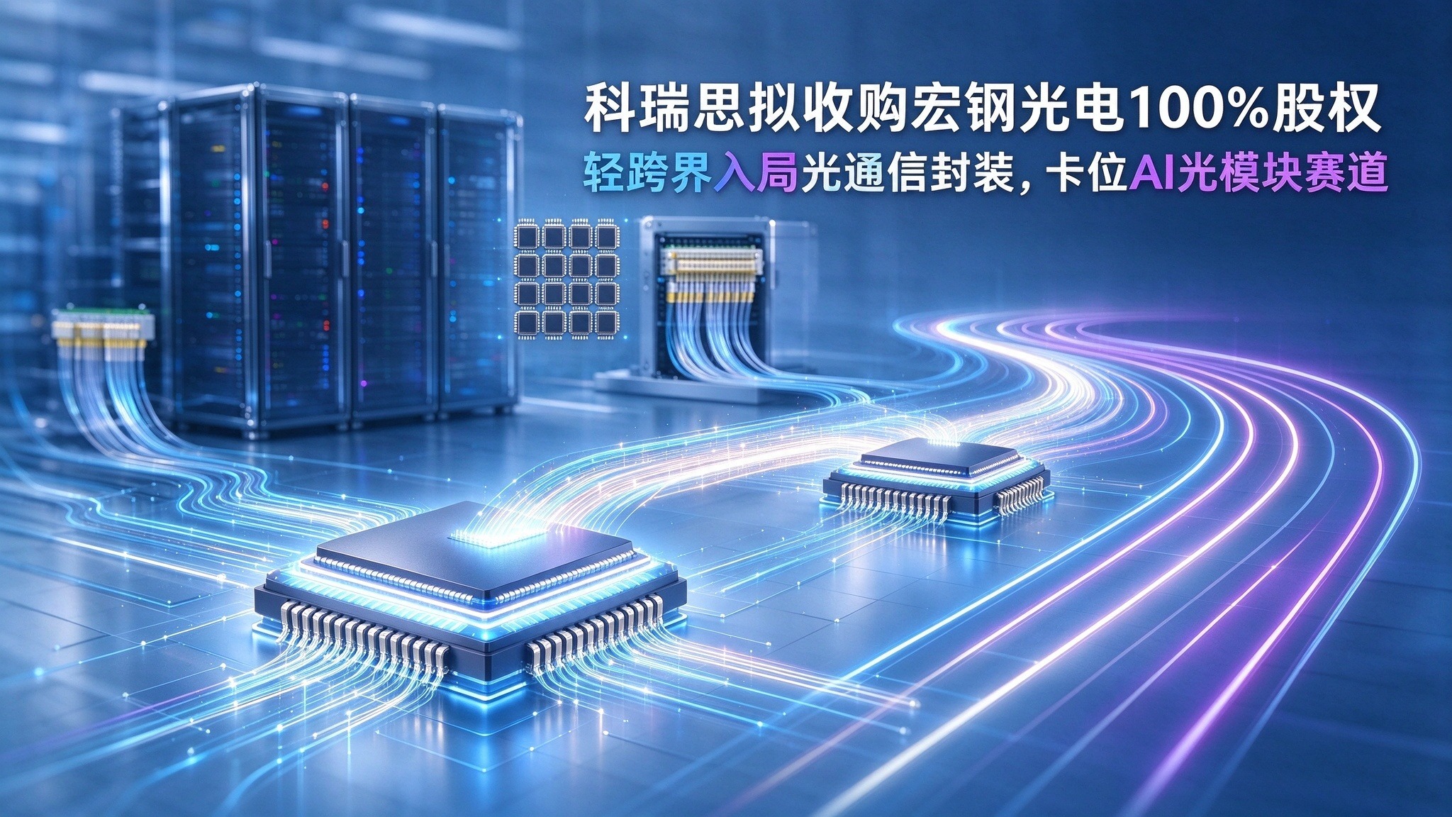 科瑞思拟收购宏钢光电100%股权,轻跨界入局光通信封装,卡位AI光模块赛道