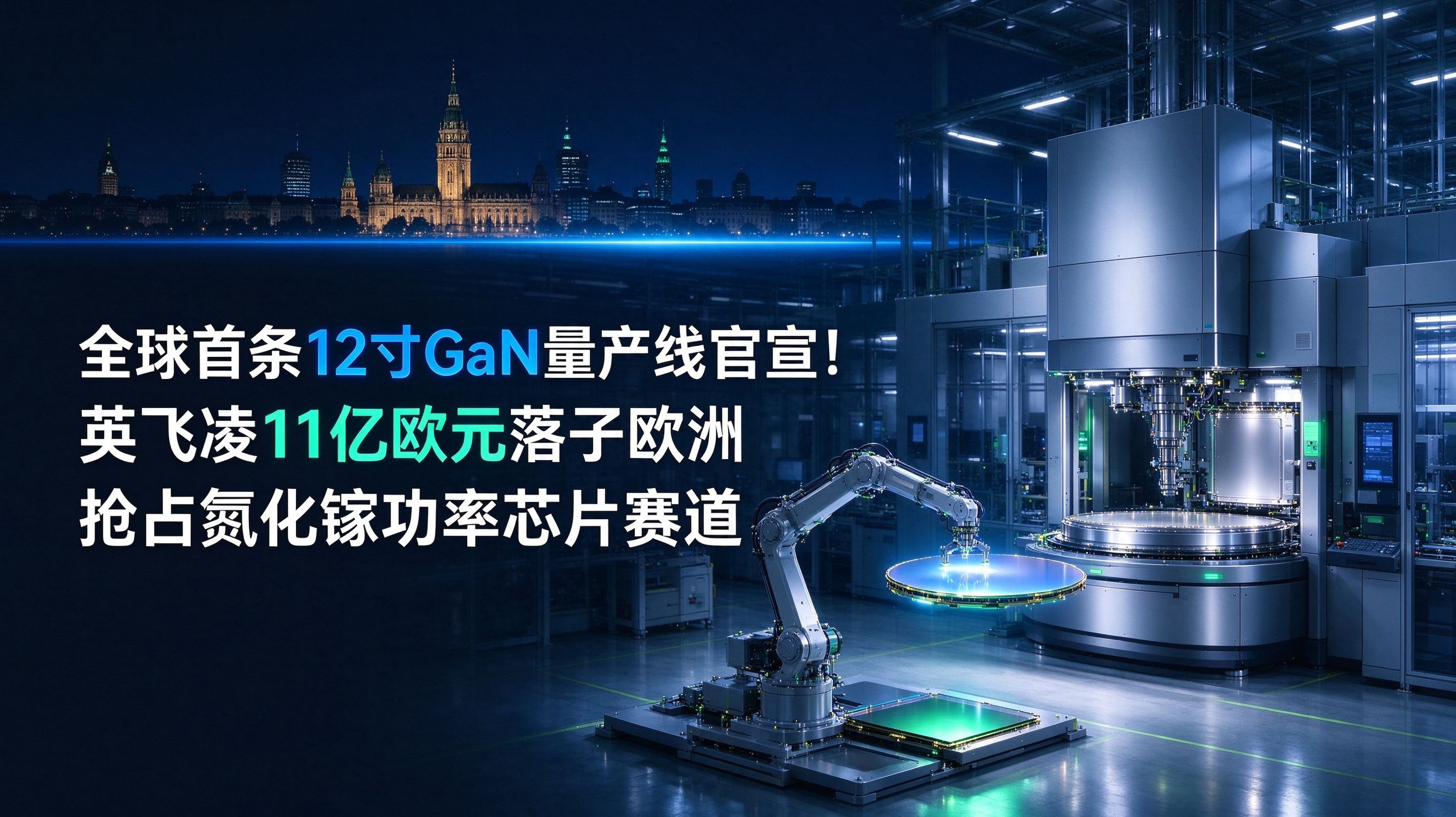 全球首条12寸GaN量产线官宣!英飞凌11亿欧元落子欧洲,抢占氮化镓功率芯片赛道