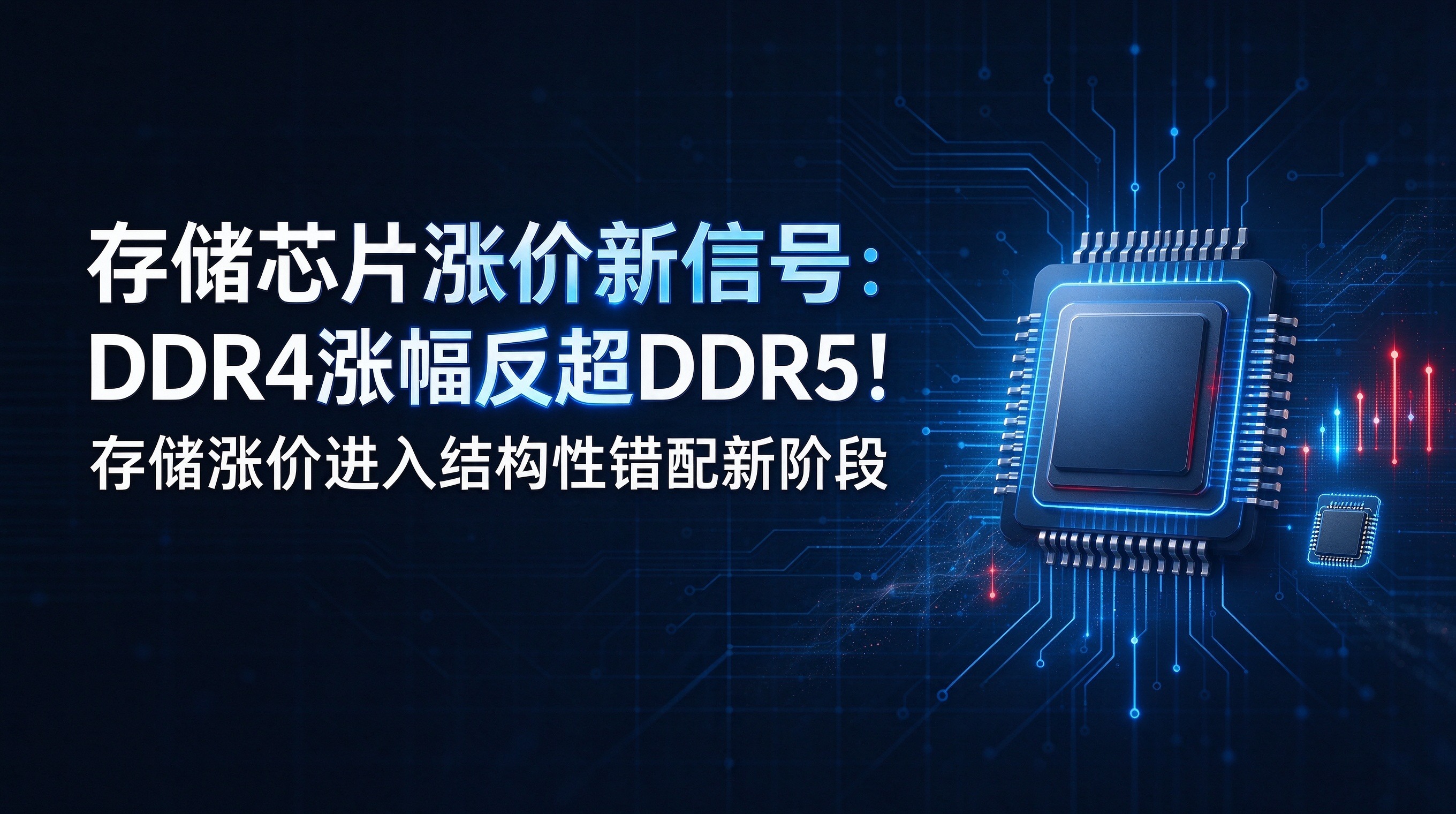 存储芯片涨价新信号:DDR4涨幅反超DDR5!存储涨价进入结构性错配新阶段