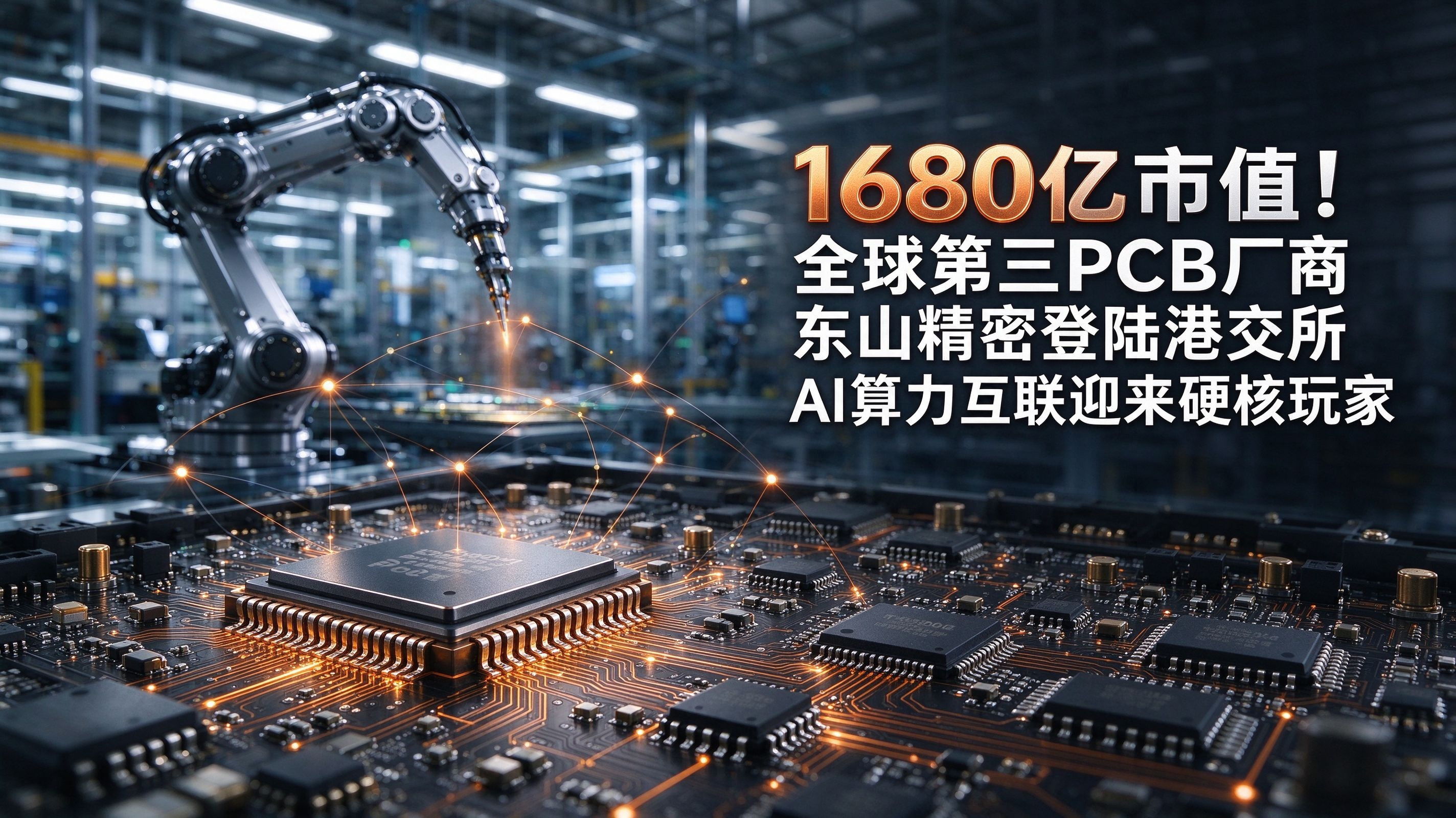 1680亿市值！全球第三PCB厂商东山精密正式登陆港交所，AI算力互联迎来硬核玩家