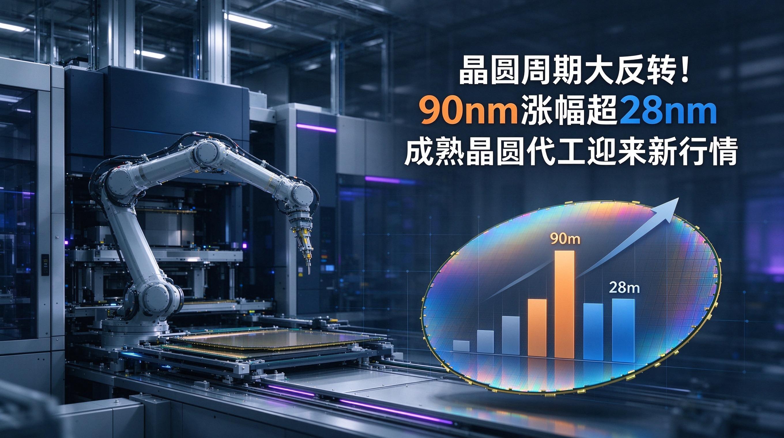 晶圆周期大反转!90nm涨幅超28nm,成熟晶圆代工迎来新行情