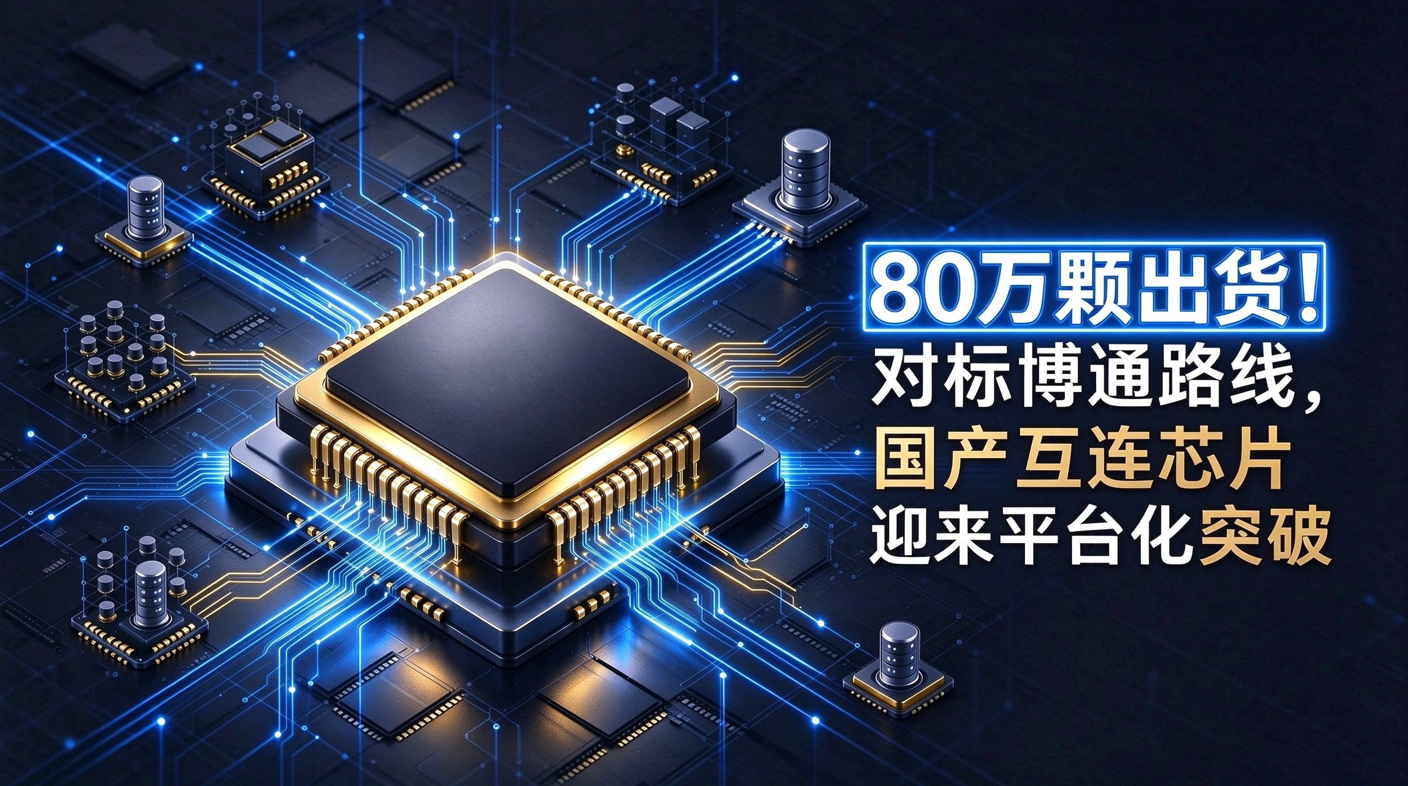 80万颗出货!对标博通路线,国产互连芯片迎来平台化突破