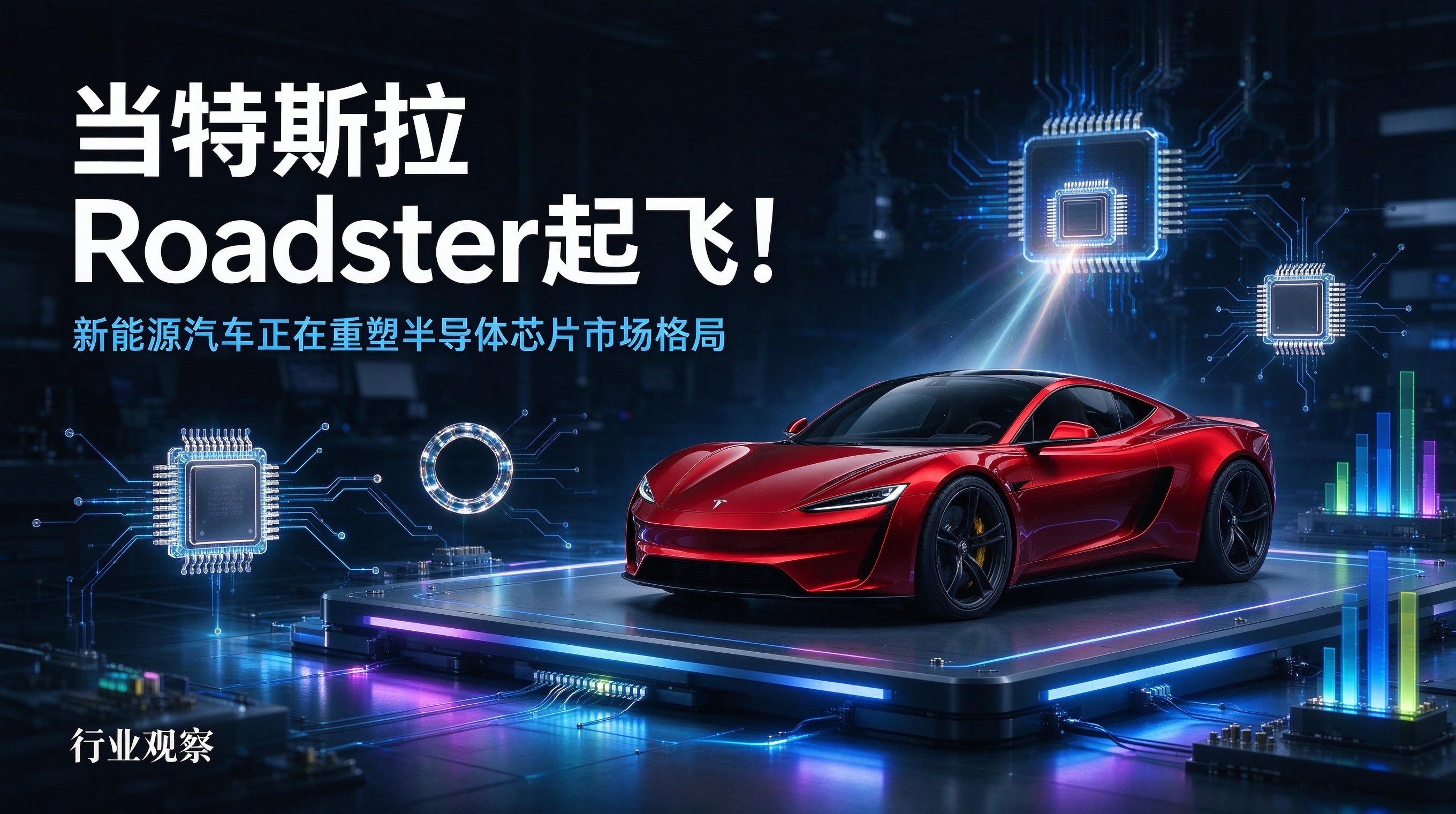 当特斯拉Roadster起飞!新能源汽车正在重塑半导体芯片市场格局