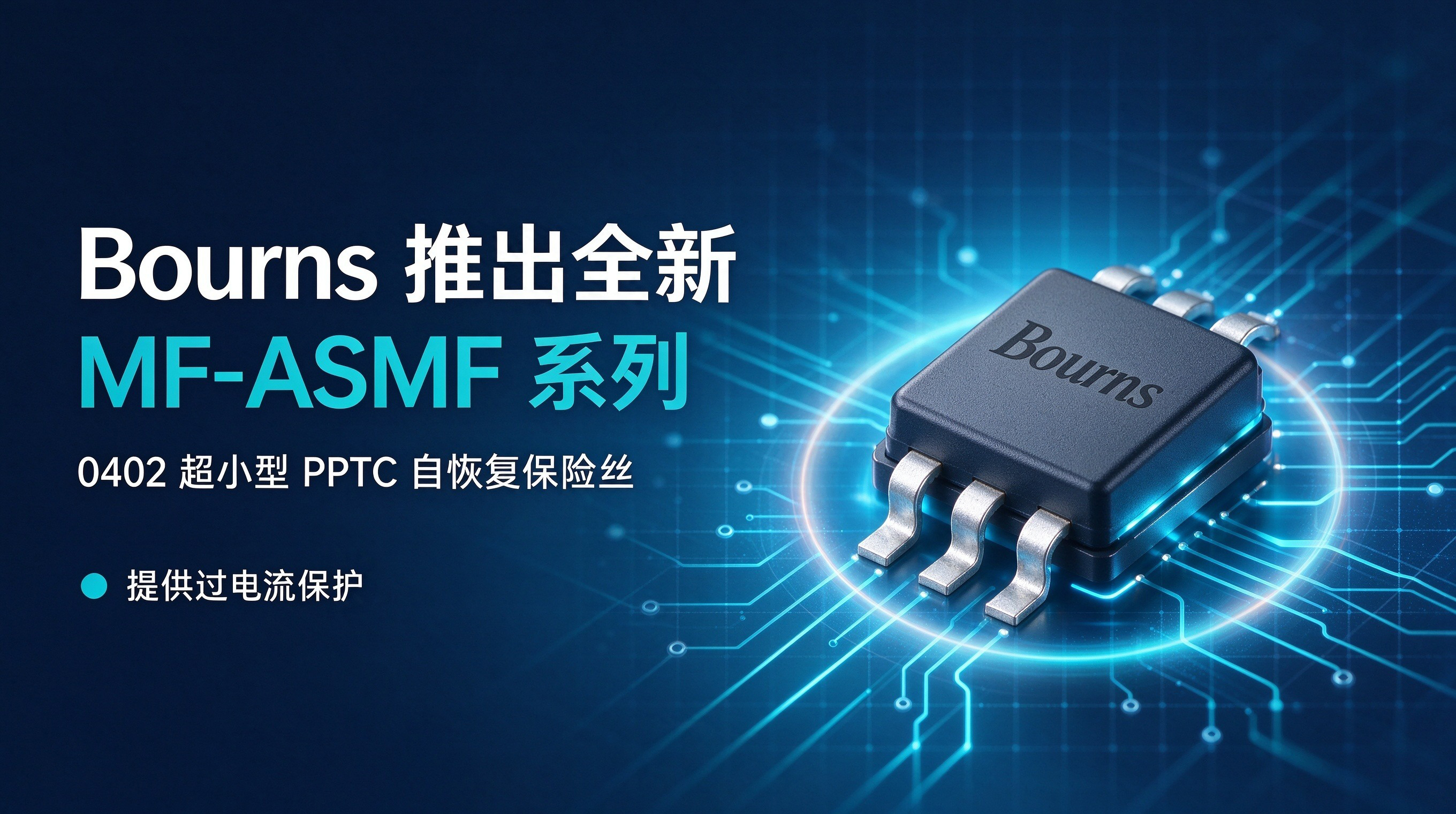 Bourns 推出全新 MF-ASMF 系列 0402 超小型 PPTC 可恢复保险丝，提供过电流保护