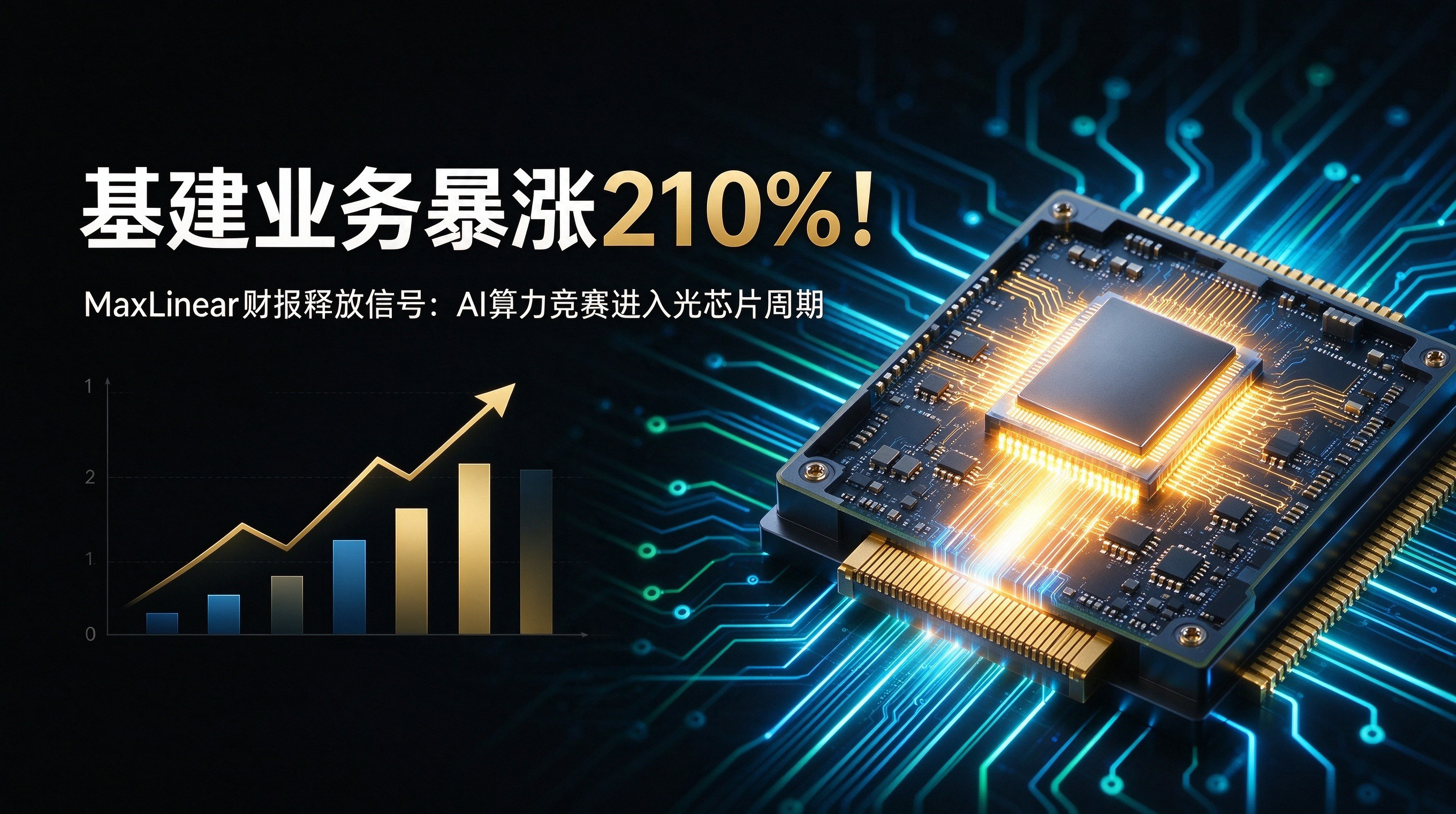 基建业务暴涨210%！MaxLinear财报释放信号：AI算力竞赛进入光芯片周期